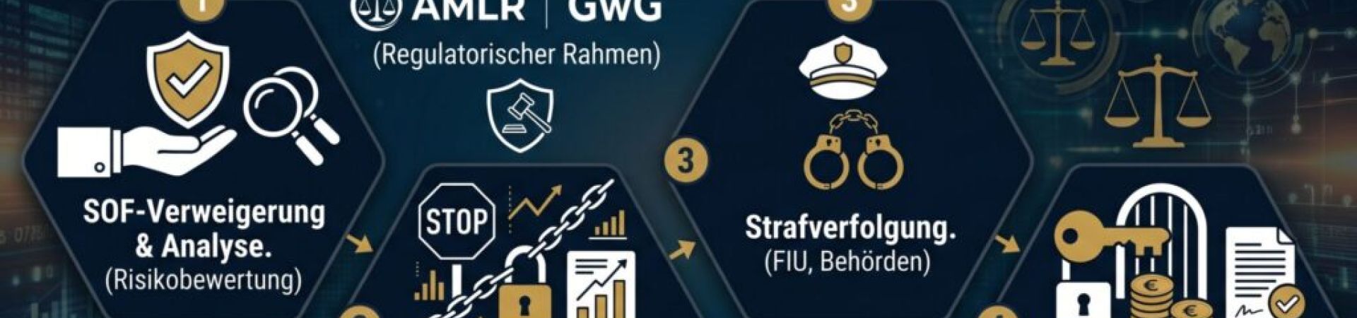 SOF-Verweigerung, Verdachtsmeldung, Transaktionssperre und Restguthabenabwicklung: Einordnung nach AMLR, GwG und Strafverfolgungspraxis