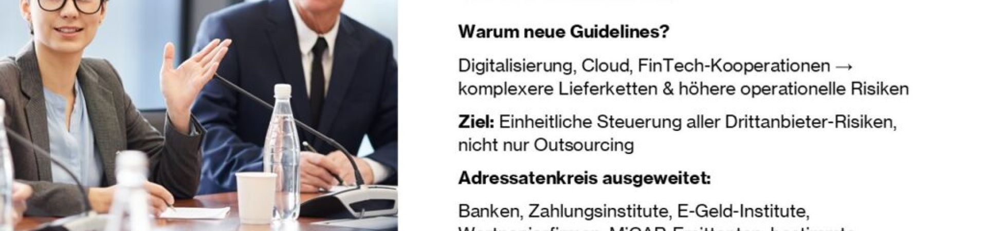 Third Party Risk Management - Neue EBA Guidelines