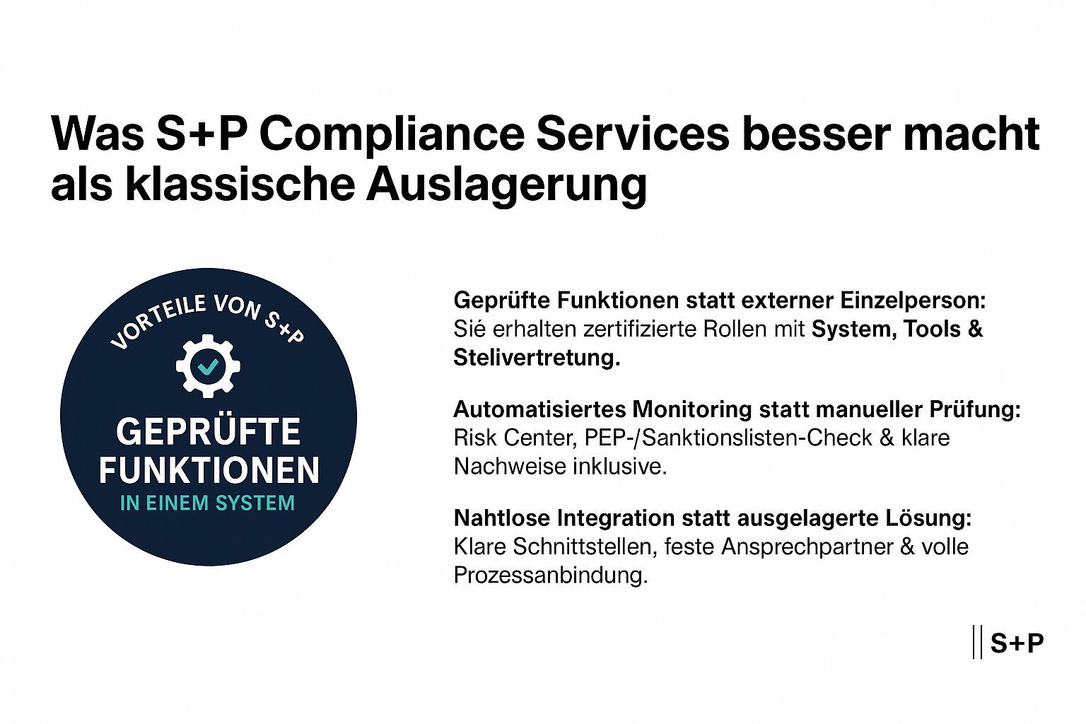 Was S+P Compliance Services besser macht 