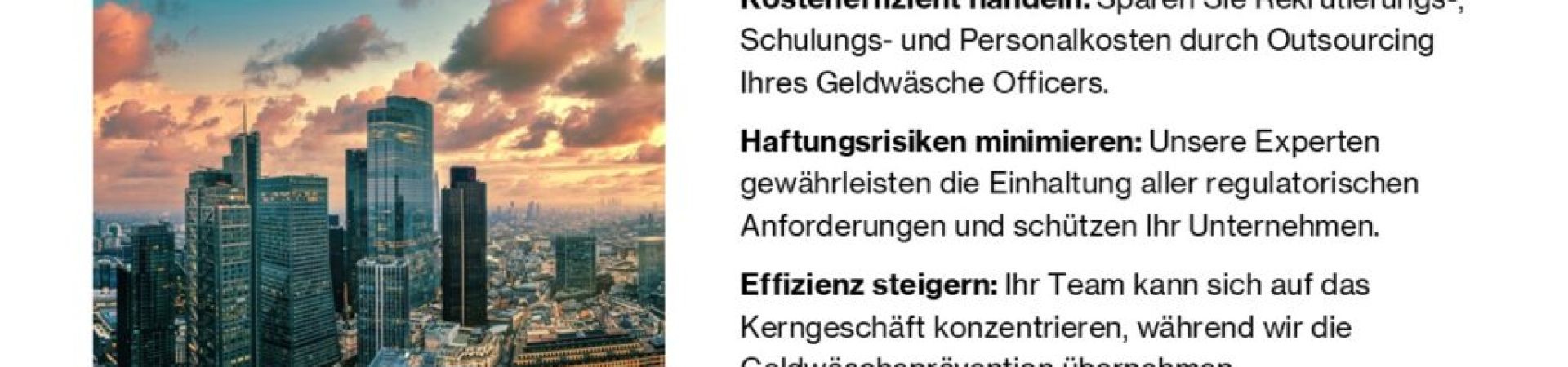 Auslagerung des Geldwäsche Officers