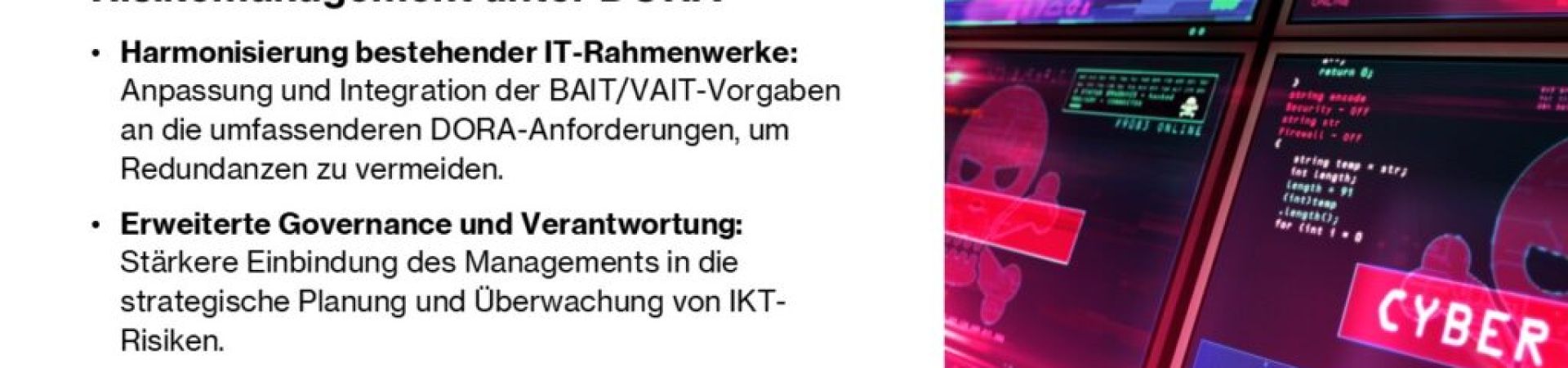 BaFin-Umsetzungshinweise für das IKT-Risikomanagement unter DORA