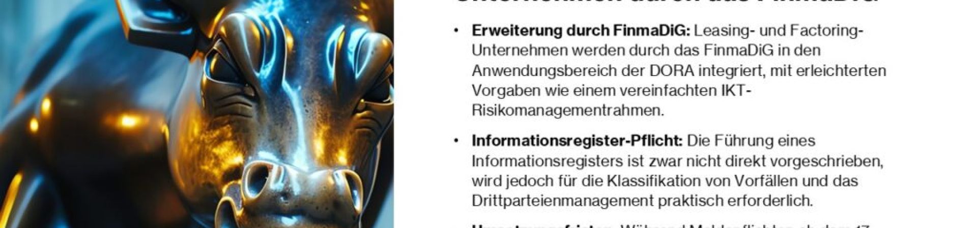 DORA und die Anwendbarkeit f&uuml;r Finanzinstitute: Integration von Leasing- und Factoring-Unternehmen durch das FinmaDiG