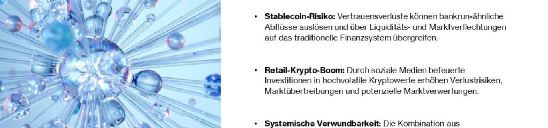 Krypto-M&auml;rkte als Risiko f&uuml;r die Finanzstabilit&auml;t