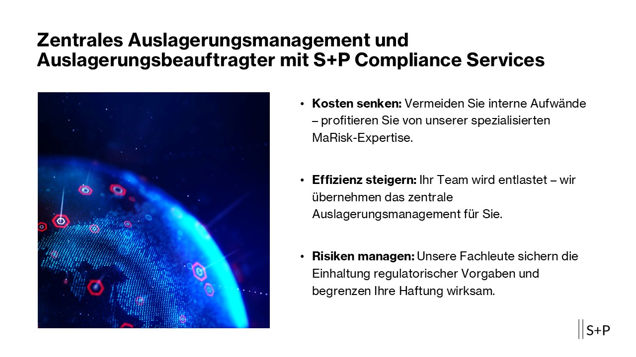 Auslagerungsbeauftragter mit S+P Compliance Services
