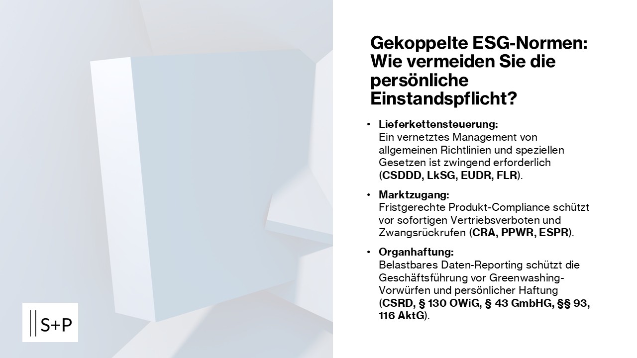 ESG in den jeweiligen Rechtsquellen & Compliance | EU & DE 1 ESG