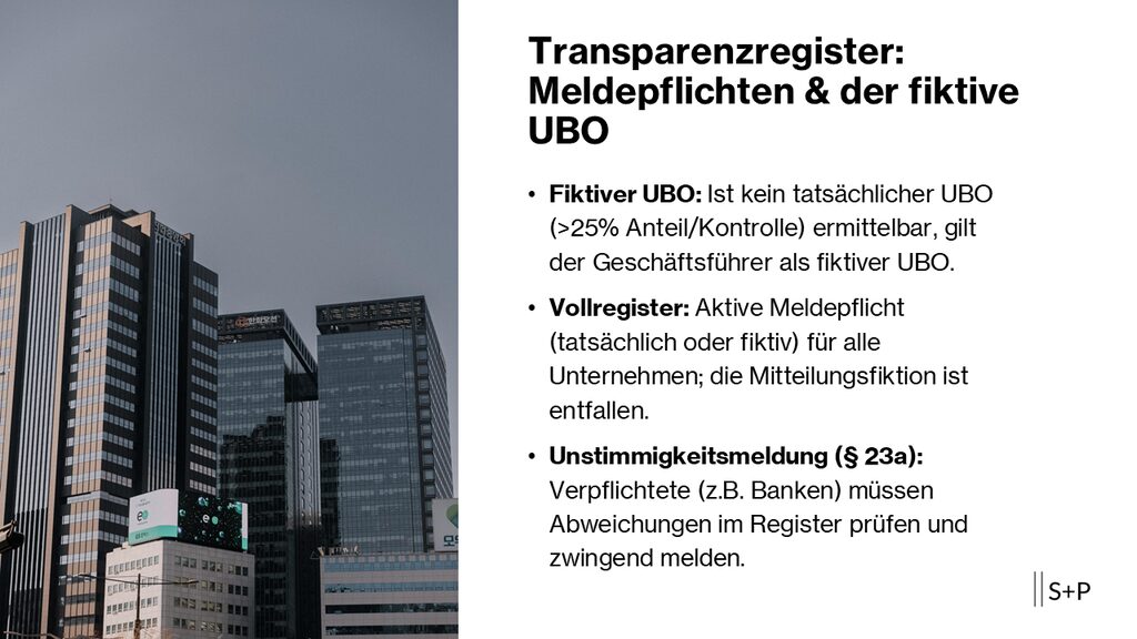 Fiktiver wirtschaftlich Berechtigter: Meldepflichten an das Transparenzregister