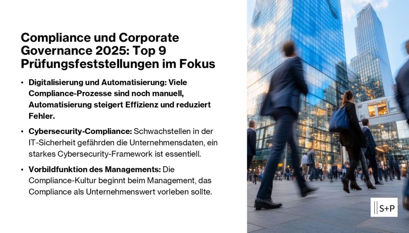 Compliance und Corporate Governance 2025: Top 9 Pr&uuml;fungsfeststellungen im Fokus