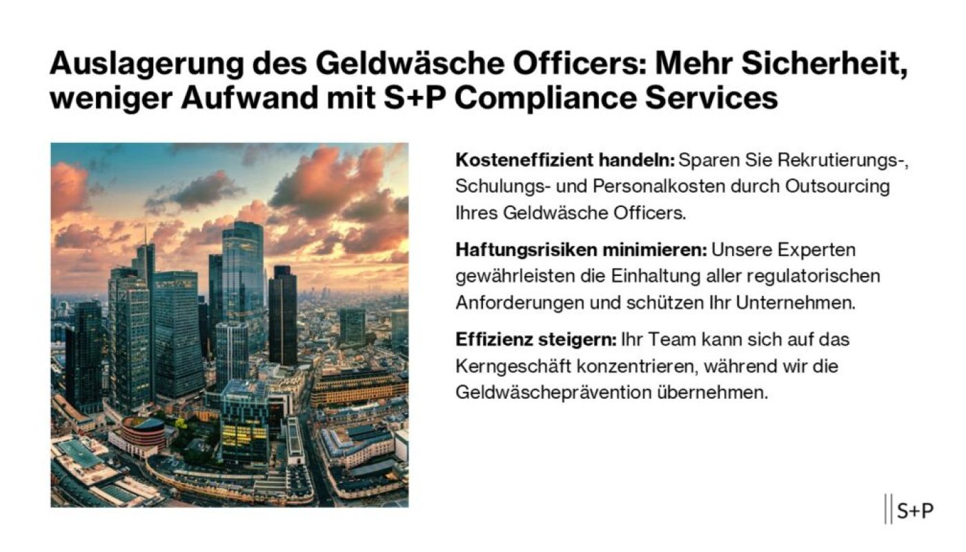 Auslagerung des Geldw&auml;sche Officers