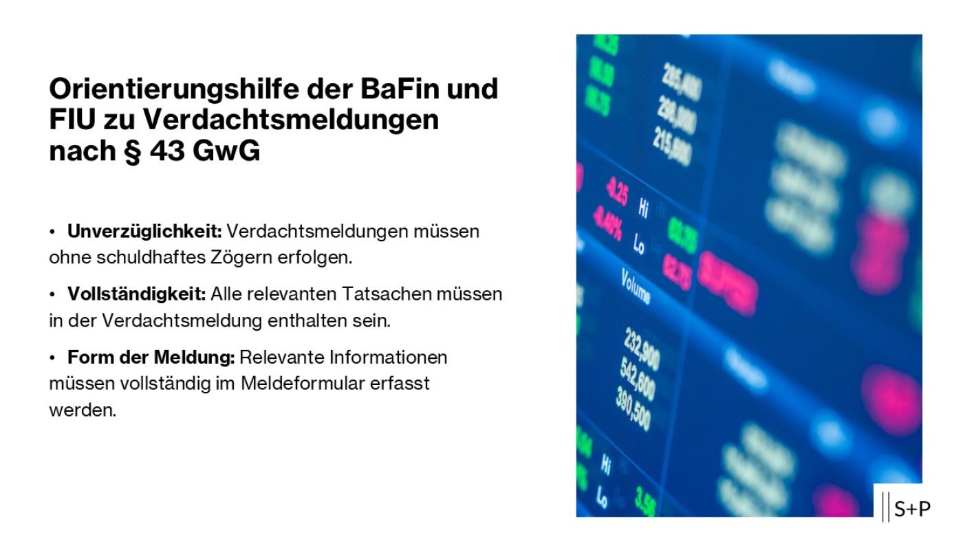 Verdachtsmeldungen nach § 43 GwG