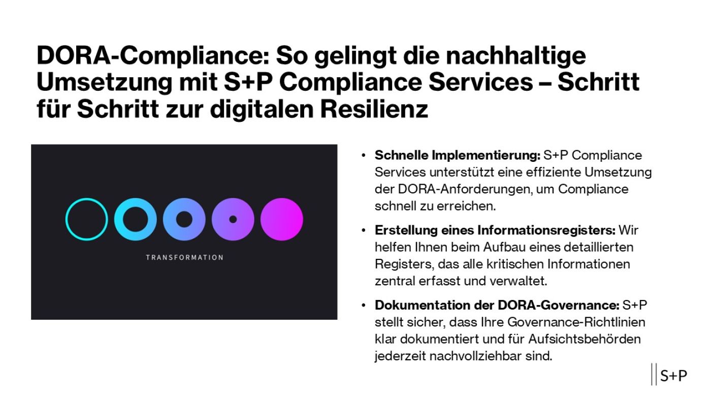 DORA-Compliance meistern: Mit S+P Compliance Services zur digitalen Resilienz