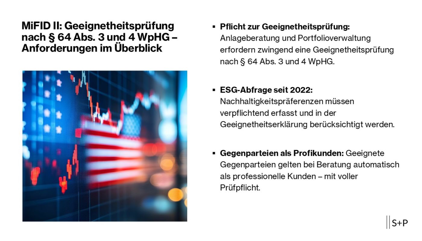 Geeignetheitsprüfung nach § 64 Abs. 3 und 4 WpHG