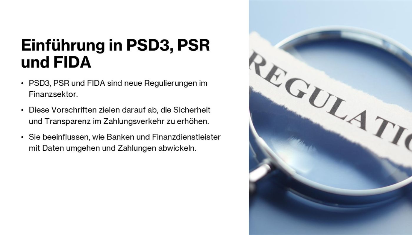 Einführung in PSD3, PSR und FIDA
